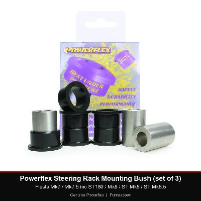 Powerflex Steering Rack Mounting Bush (set of 3) - Fiesta Mk7 / Mk7.5 inc ST180 / Mk8 / ST Mk8 / ST Mk8.5