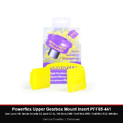 Powerflex Upper Gearbox Mount Insert PFF85-441 - Seat Leon 1M, Skoda Octavia 1U, Audi S3 8L, VW Bora 2WD / Golf Mk4 2WD / Golf Mk4 R32 / 4Motion