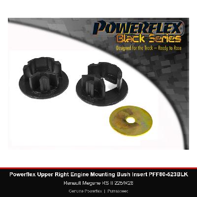 Powerflex Upper Right Engine Mounting Bush Insert PFF60-523BLK - Renault Megane RS II 225/R26