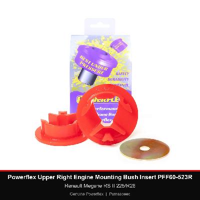 Powerflex Upper Right Engine Mounting Bush Insert PFF60-523R - Renault Megane RS II 225/R26
