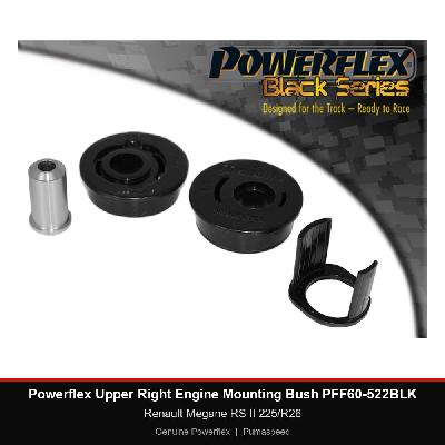 Powerflex Upper Right Engine Mounting Bush PFF60-522BLK - Renault Megane RS II 225/R26