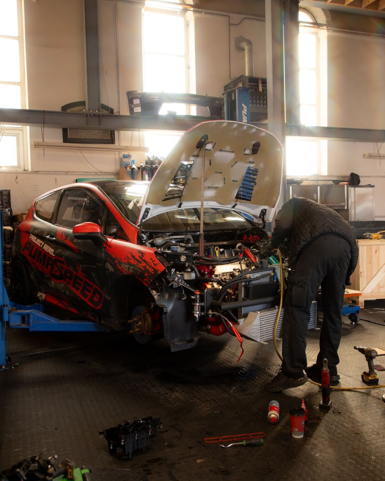 Project Aero on the ramp in the Pumaspeed workshop