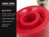 Pumaspeed Racing Fiesta ST180 Mk7 Rear Beam To Chassis Bushes - close-up of grease-holding polyurethane bush and CNC machined stainless steel insert