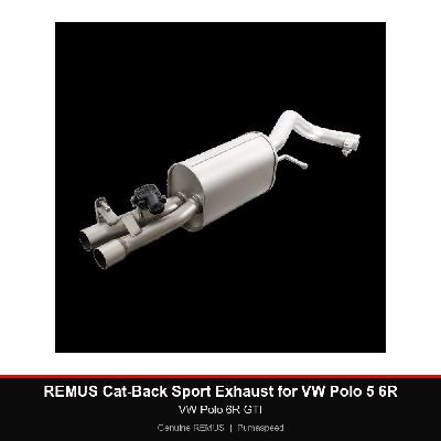 REMUS Cat-Back Sport Exhaust - VW Polo 6R GTI - Sport silencer