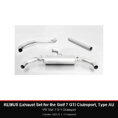REMUS Exhaust Set - VW Golf 7 GTI Clubsport - Non-resonated cat-back