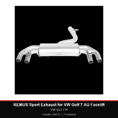REMUS Sport Exhaust - VW Golf 7 R - Resonated cat-back + Sport silencer (centre, L/R)
