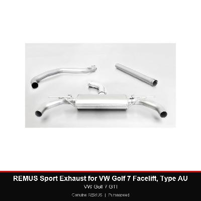 REMUS Sport Exhaust - VW Golf 7 GTI - Resonated cat-back (EC)