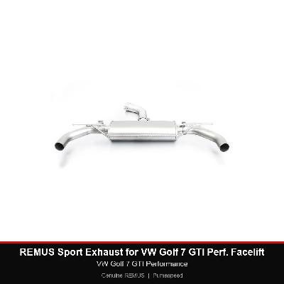 REMUS Sport Exhaust - VW Golf 7 GTI Performance - Non-resonated cat-back