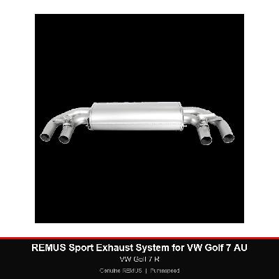 REMUS Sport Exhaust System - VW Golf 7 R - Non-resonated racing cat-back + Sport silencer (centre, L/R)