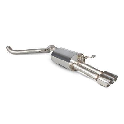 Scorpion Fiesta Mk7.5 1.0 Rear silencer only - Polised twin Daytona trims (ST Rear Valance Fit)