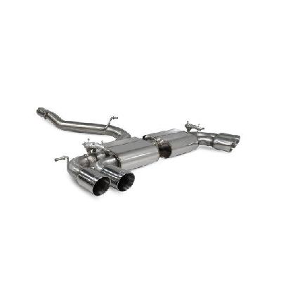 Scorpion Golf R Mk8 Non-res cat/gpf back system with electronic valves