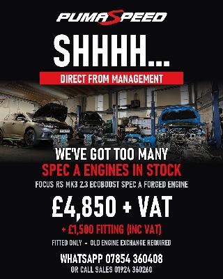 Focus RS Mk3 SPEC A Forged EcoBoost Engine - FITTED ONLY DEAL