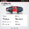 Titan Power TSR-9000 9000lb 12v Electric Winch - Black Body, Red Synthetic Rope - specification