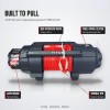 Titan Power TSR 9000 Electric Winch, Red Synthetic Rope, Black Body - features