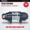 Titan Power TSR 9000 Electric Winch, Steel Rope, Stealth Black - front view