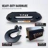 Titan Power TSR 9000 Electric Winch, Steel Rope, Stealth Black - heavy-duty hardware