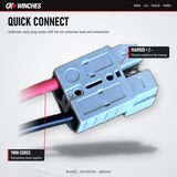 Anderson-style plug on the battery connect lead
