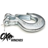 OX Winches G70 forged clevis hook with safety latch