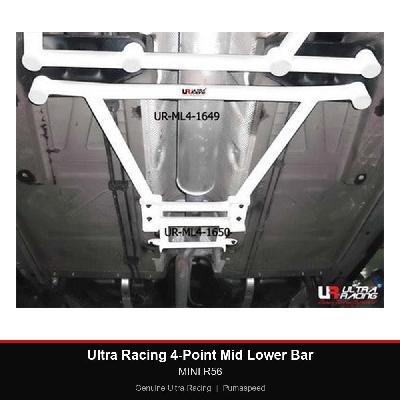 Ultra Racing 4-Point Mid Lower Bar - MINI R56
