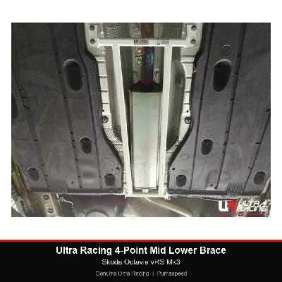 Ultra Racing 4-Point Mid Lower Brace - Skoda Octavia vRS Mk3