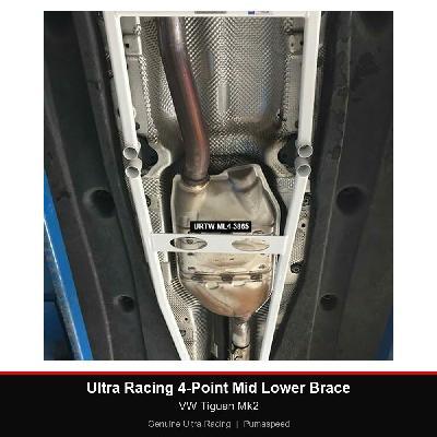 Ultra Racing 4-Point Mid Lower Brace - VW Tiguan Mk2