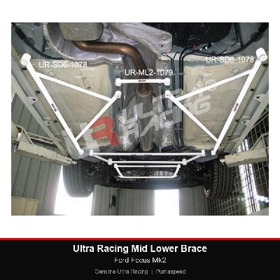 Ultra Racing Mid Lower Brace - Ford Focus Mk2